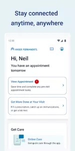 Kaiser Permanente app screenshot 1