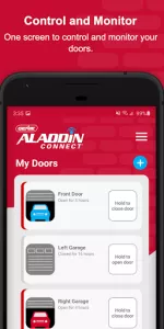 Aladdin Connect app screenshot 1