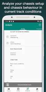 Kart Chassis Setup Pro app screenshot 2