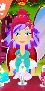 Girls Hair Salon Christmas app screenshot 11